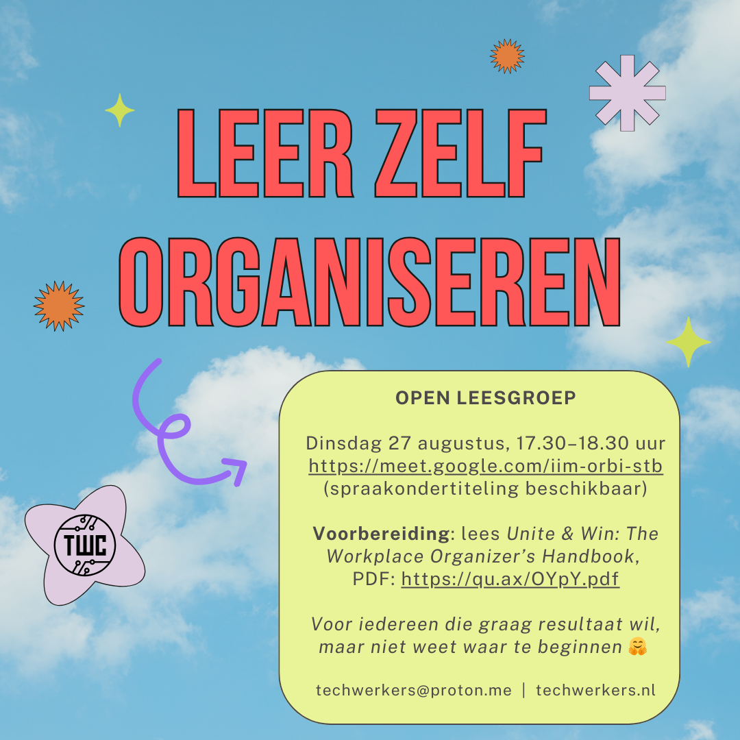 Blad voor de 'Leer zelf organiseren'-activiteit