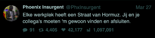Elke werkplek heeft een Straat van Hormuz. Jij en je collega’s hoeven hem alleen maar te vinden en af te sluiten.